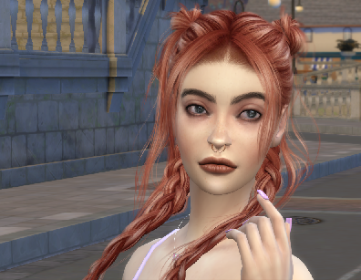 sims game cc download dyed-hair female Louise Barbier by Bonita100 Face View