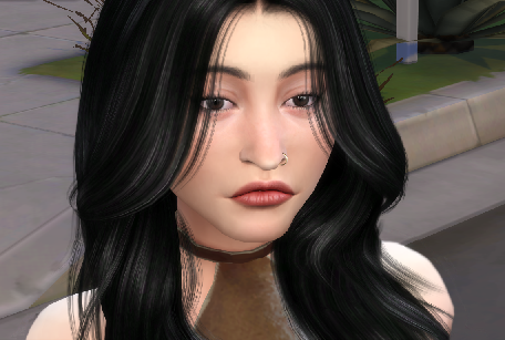 sims game custom character download brunette female Camila Flores by Bonita100 Face View