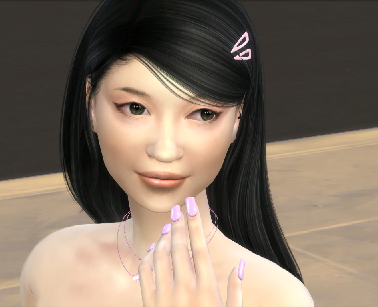 sims 4 custom character download asian girls female Adriana Montero by Bonita100 Face View