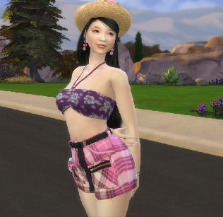sims4 custom sim download girl Adriana Montero by Bonita100 Body View