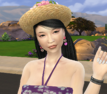 the sims 4 custom content download asian girls female Adriana Montero by Bonita100 Face View