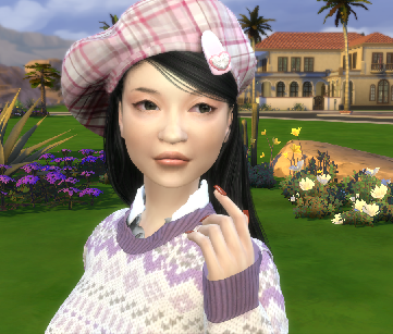 sims4 alpha cc style download asian girls female Adriana Montero by Bonita100 Face View