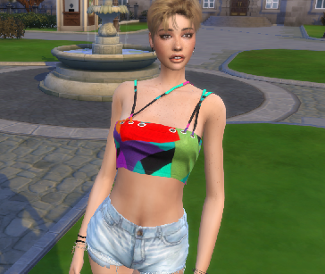 sims cc download dyed-hair female Leona Dienes by Bonita100 Body View