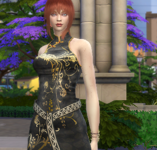 sims4 custom character download redhead female Maeve Ryan by Bonita100 Body View