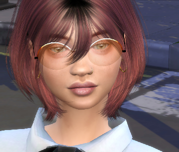 sims 4 realistic style download dyed-hair female Imene Martinez by Bonita100 Face View