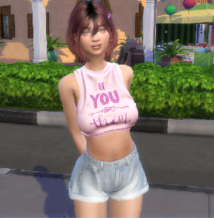 sims4 alpha cc style download girl Imene Martinez by Bonita100 Body View
