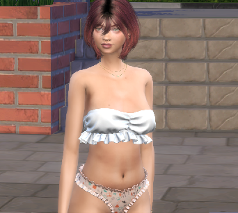 sims premium cc download dyed-hair female Imene Martinez by Bonita100 Body View