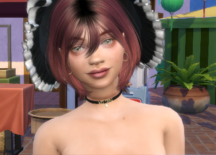 sims4 custom content download dyed-hair female Imene Martinez by Bonita100 Face View