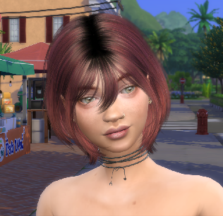 sims alpha cc download brown hair female Imene Martinez by Bonita100 Face View