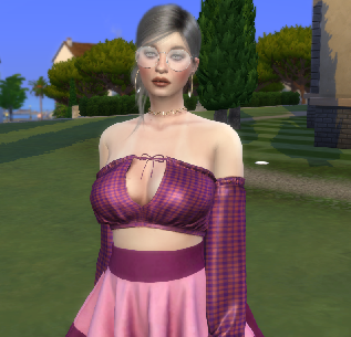 sims4 realistic style download woman Delfina Acher by Bonita100 Body View