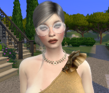sims4 custom sim download gray-haired female Delfina Acher by Bonita100 Face View