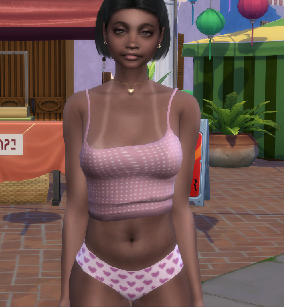 sims4 premium cc download black girls female Destiny Brown by Bonita100 Body View