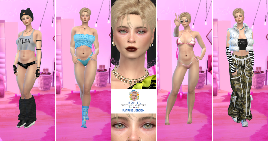sims4 alpha cc download blonde female Katrine Jensen by Bonita100 Full CAS Preview