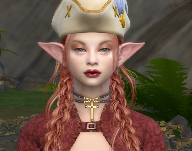 sims custom character download occult female Liriel Aldmeri by Bonita100 Face View