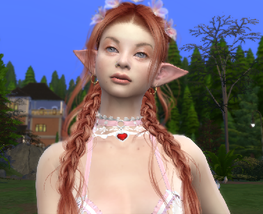 sims 4 custom content download girl Liriel Aldmeri by Bonita100 Face View