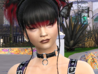 the sims 4 custom character download dyed-hair female Chelsea Liang by Bonita100 Face View