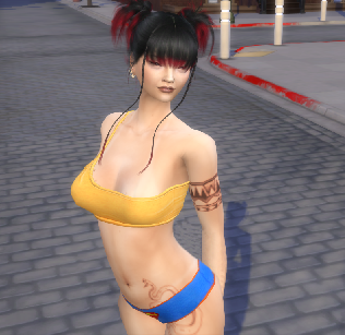sims custom sim download asian girls female Chelsea Liang by Bonita100 Body View