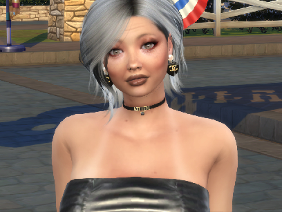 sims game alpha cc style download gray-haired female Carmen Ortiz by Bonita100 Face View