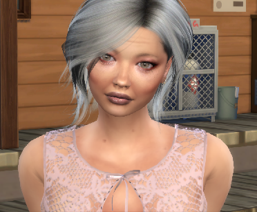 sims4 premium cc download gray-haired female Carmen Ortiz by Bonita100 Face View