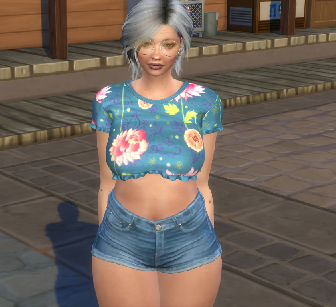 the sims 4 custom character download woman Carmen Ortiz by Bonita100 Body View