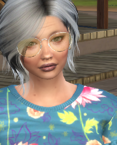 sims custom sim download gray-haired female Carmen Ortiz by Bonita100 Face View