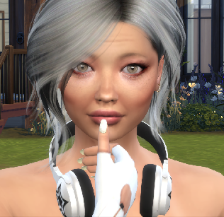 the sims 4 realistic style download gray-haired female Carmen Ortiz by Bonita100 Face View