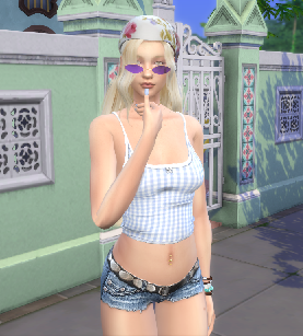 sims game custom character download blonde female Birna Gunnarsson by Bonita100 Body View