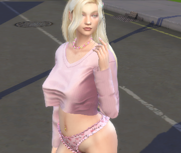 sims4 custom content download blonde female Birna Gunnarsson by Bonita100 Body View