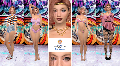 Xema Acevedo redhead custom character Sims 4 CAS outfit preview - thumbnail