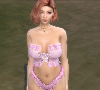 sims4 alpha cc download dyed-hair female Xema Acevedo by Bonita100 Body View