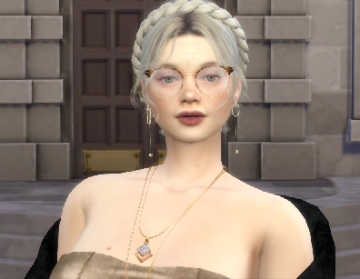 sims game custom content download gray-haired female Urzula Filipowicz by Bonita100 Face View