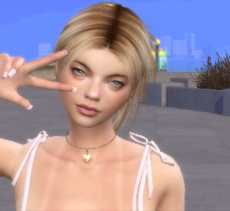 sims game custom sim download blonde female Maureen Walsh by Bonita100 Face View