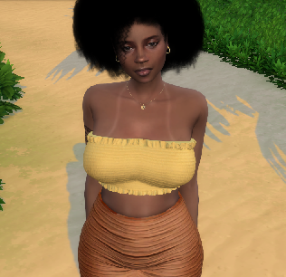 sims 4 custom character download girl Marcela Lima by Bonita100 Body View