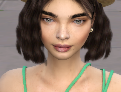 sims 4 realistic style download brunette female Ocean Beaufort by Bonita100 Face View