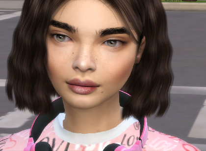 sims game custom character download brunette female Ocean Beaufort by Bonita100 Face View