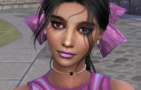 sims game custom sim download brunette female Riddhi Bakshi by Bonita100 Face View