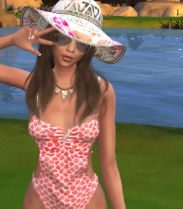 sims game custom content download brunette female Zoe Patel by Bonita100 Body View