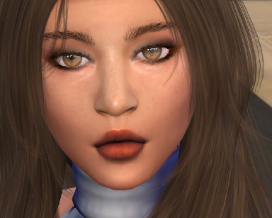 the sims 4 realistic style download brunette female Zoe Patel by Bonita100 Face View