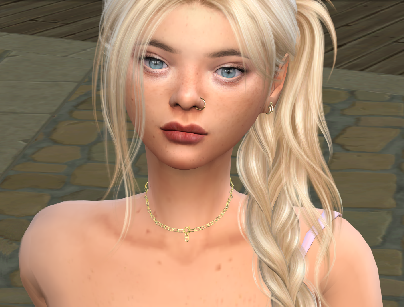 sims4 custom character download blonde female Heidi Hoffmann by Bonita100 Face View