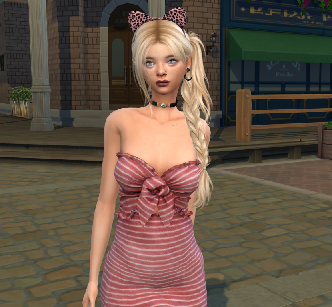 the sims 4 custom sim download girl Heidi Hoffmann by Bonita100 Body View