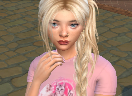 sims 4 alpha cc download blonde female Heidi Hoffmann by Bonita100 Face View