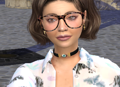 sims realistic style download brown hair female Simona Rossi by Bonita100 Face View