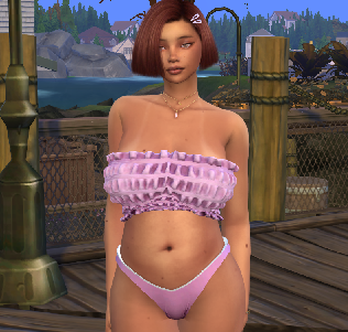 sims 4 realistic style download dyed-hair female Maria Jose Martinez by Bonita100 Body View