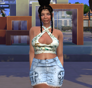 sims realistic style download black girls female Latonya Washington by Bonita100 Body View