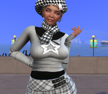 sims game custom content download black girls female Latonya Washington by Bonita100 Body View
