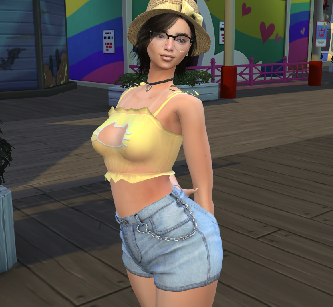 sims game high detail download brunette female Ashley Vergara by Bonita100 Body View
