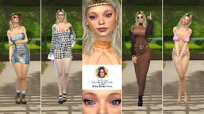 Frida Rasmussen trending girls - blonde custom character Sims 4 CAS outfit preview - thumbnail