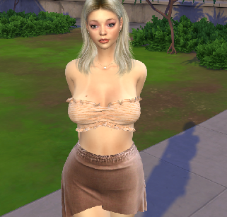 the sims 4 high detail download blonde female Frida Rasmussen by Bonita100 Body View