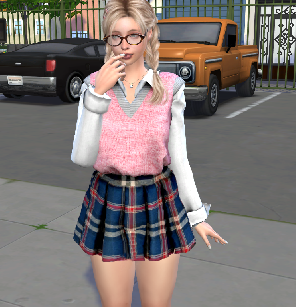 sims 4 cc download blonde female Luciana Wozniak by Bonita100 Body View