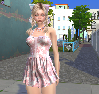 sims custom content download blonde female Luciana Wozniak by Bonita100 Body View